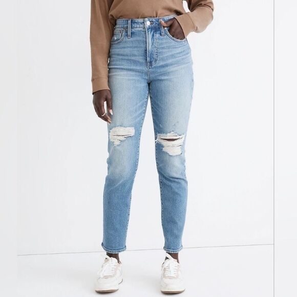 Madewell The Curvy Perfect Vintage Jean Denman Was Ripped Edition - Picture 12 of 13